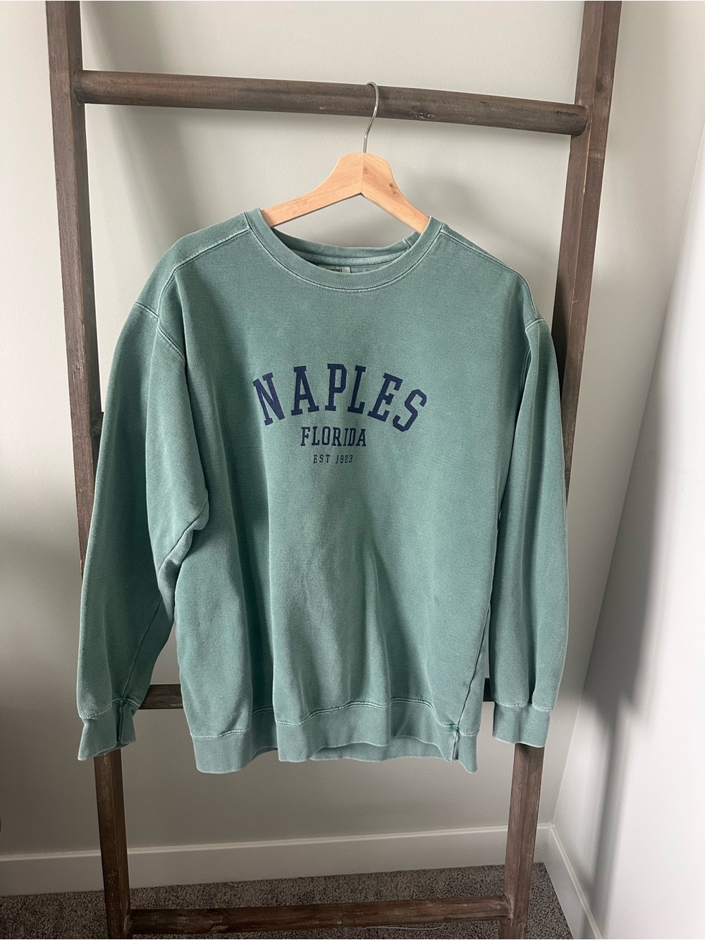 Comfort Colors Naples Florida Green Crewneck Sweatshirt